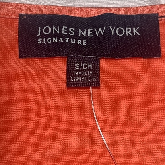 Jones New York women’s Coral V-Neck Short Sleeve Top size small - Picture 4 of 9